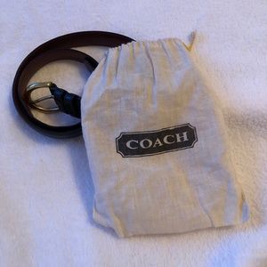 Classic Ladies Coach black Leather Belt